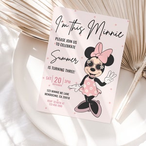 I'm This Minnie | Mouse Birthday | Girl Birthday Invite | Printable Third Birthday | Girl Birthday | 3rd Girl Birthday Invite Party