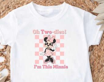 Oh Twoodles Tee, Oh Twodles, I'm This Many Minnie Mouse Disney Inspired WDW Minnie T-shirt Shirt Two Year Birthday Party 2nd Birthday Girls