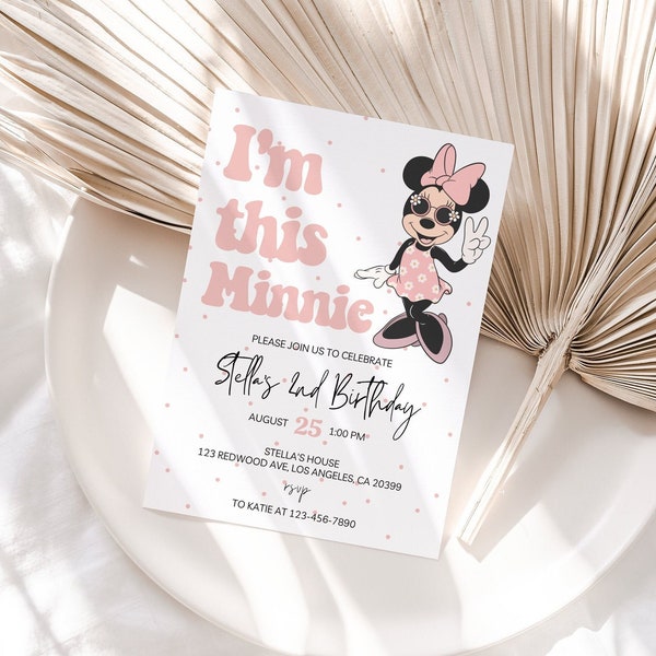 Oh Twodles | Minnie Mouse Birthday | Oh Twoodles | Printable 2nd Birthday Invitation | Girl Birthday | 2nd Girl Birthday Invite Pink Groovy