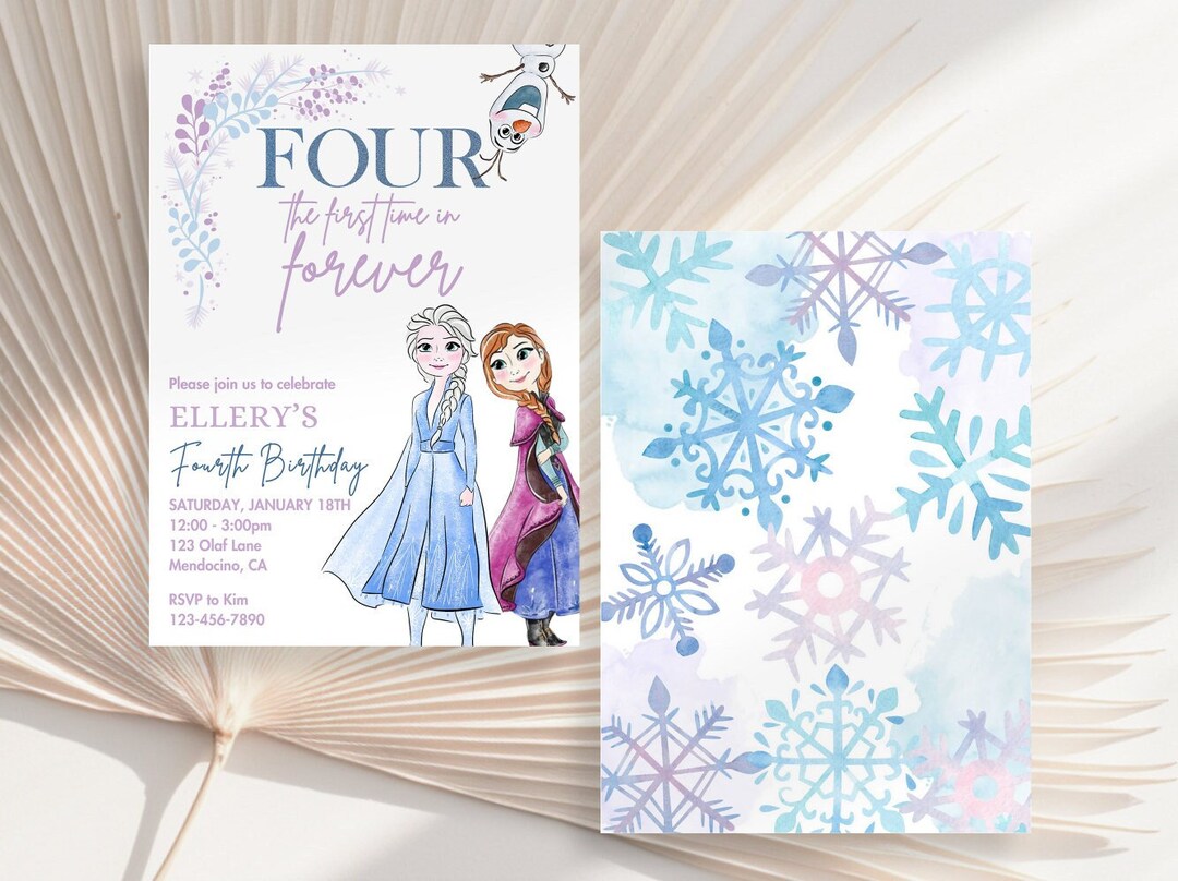 Frozen Birthday Invitation Princess Elsa Anna Invitation Frozen Party ...