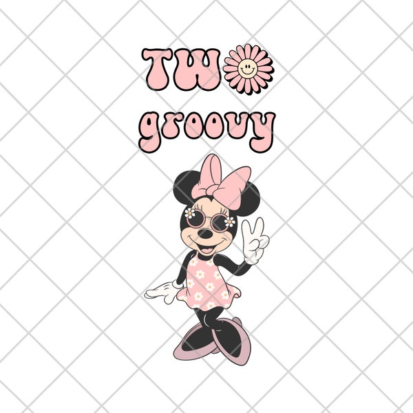 Minnie Mouse PNG, 2nd Birthday, Two Groovy, Oh Twoodles, Clipart Design, Digital Craft Files tshirt designs Oh Twodles png files