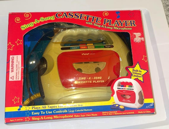 【レア】Techno Kids SING-A-SONG カセットプレーヤー 本体 Vintage 1997 Kids Sing A Song Cassette Player With Microphone
