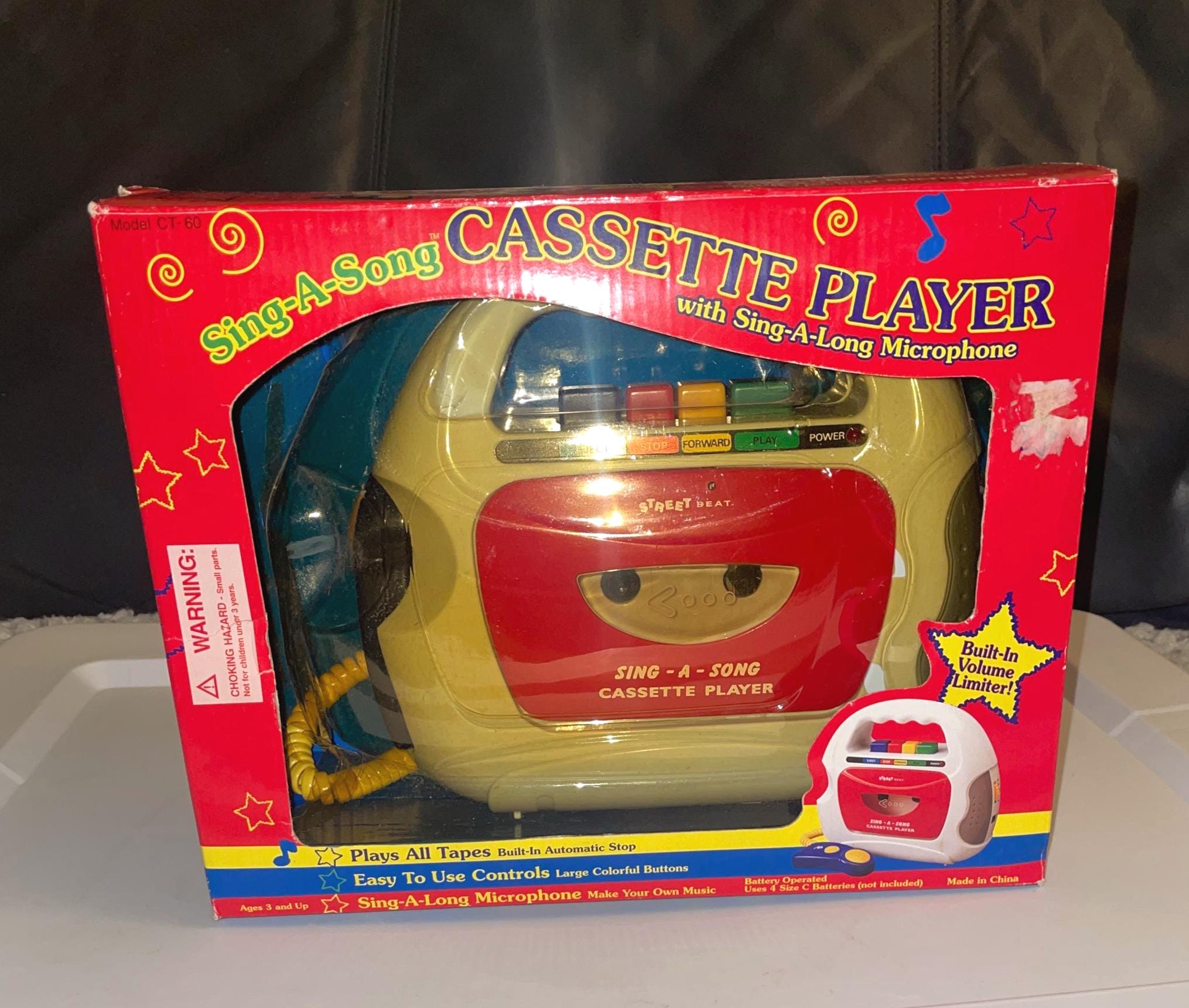 【レア】Techno Kids SING-A-SONG カセットプレーヤー 本体 Vintage 1997 Kids Sing A Song Cassette Player With Microphone