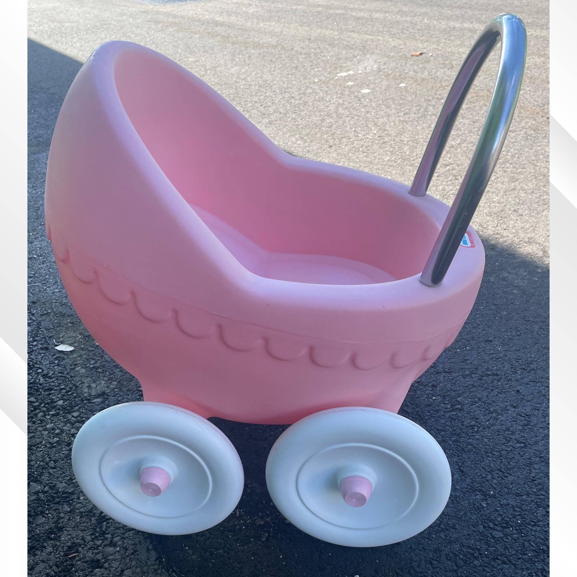 1984 Little Tikes Pink Large Doll Buggy Stroller For Toddlers Kids Life Size