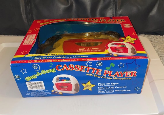 Vintage 1997 Kids Sing A Song Cassette Player With Microphone