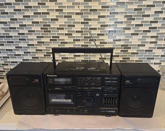 Panasonic RX-DS620 Portable Stereo CD Cassette Am/FM Radio Boombox Tested Works Well - Vintage