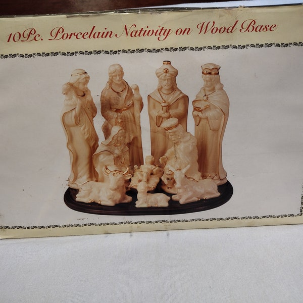 Porcelain nativity scene