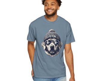 Golden Retriever Sunglasses Tee, Dog Lover Shirt, Animal Graphic Top, Funny Pet Apparel, Cute Puppy T-shirt