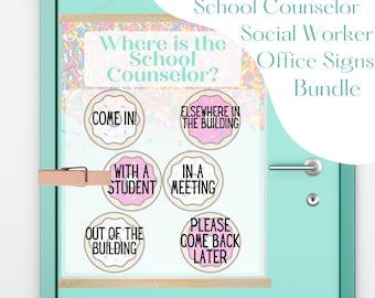 Donut Theme Office Signs for School Counselors, School Psychologists, School Social Workers | Confidentiality | Where is...