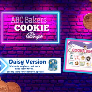 Cookie Bingo Game with 12 Cards (Daisy & ABC Baker Version)