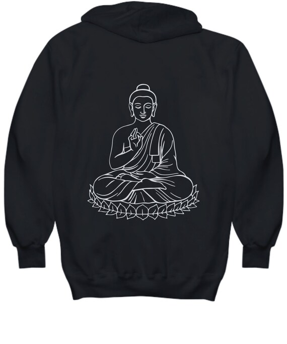 Take the Middle Way, Budda on the Back, Hoodie for Balance