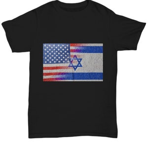 USA and Israel flag shirt. Stand with Israel tshirt. I stand with God's people. Peace on Earth Shirt.