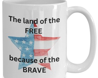 Koffiemok voor veteranen: patriottisch militair geschenk, gemaakt in de VS