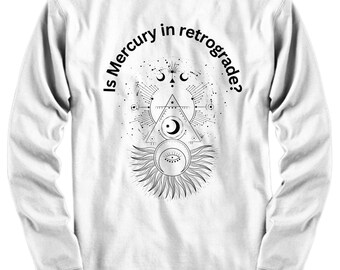 Camiseta de manga larga con diseño celestial de Mercurio retrógrado