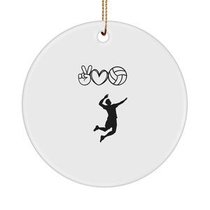 Christmas Peace and Love Volleyball Ornament for Man