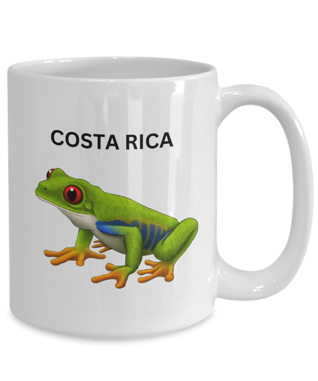 Costa Rica Frog Coffee Cup. Gorgeous Paradise Coffee Cup for Nature Lover.  Frog Lovers Coffee Mug. 