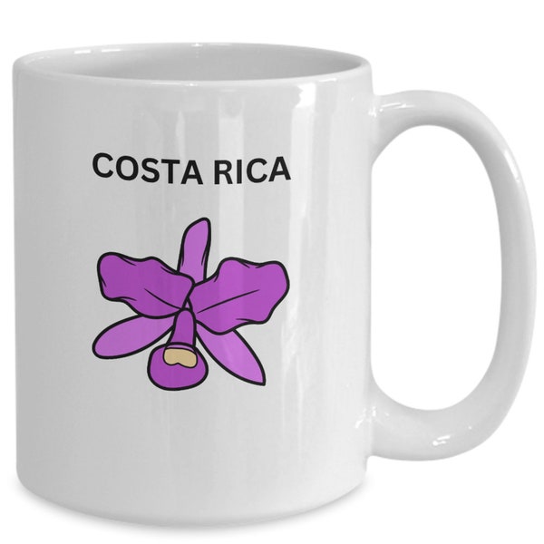 Costa Rica Guaria Morada, National Flower of Costa Rica. Gorgeous Paradise Coffee Cup for Everyone