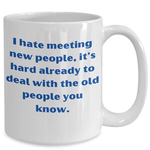 Introvert&#39;s Struggles Funny Coffee Cup For Loners