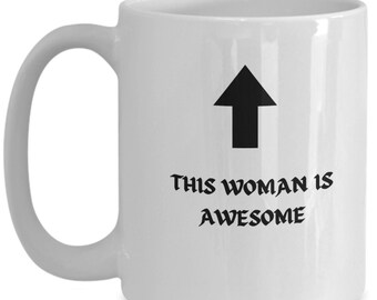Deze vrouw is Awesome Coffee Cup voor geweldige vrouwen