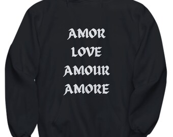 Amor Love Amour Amore Hoodie für alle Romantiker