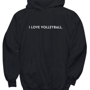 I Love Volleyball Hoodie for Volleyball Sport Athletes