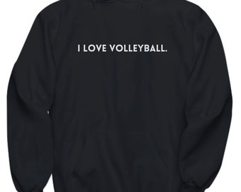 バレーボールスポーツ選手のための「I Love Volleyball」パーカー