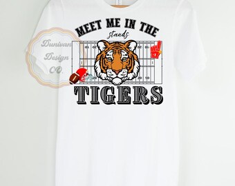 Diseño digital de sublimación de tigres, encuéntrame en las gradas