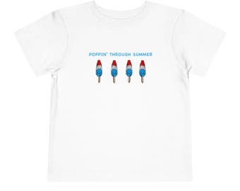 Popsicle Toddler Short Sleeve Tee Summer T-Shirt July 4th Shirts Red White and Blue