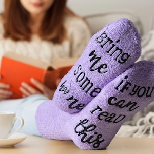 Purple Fuzzy socks cupcakes, gift for women, get well gift, Christmas gift, present, gift for mom