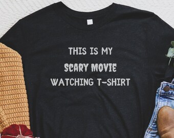 Maglietta per guardare film horror, regalo per la festa di Halloween