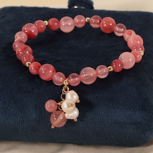 Bracelet de petites perles avec perle, bracelet délicat, bracelet d&#39;amitié, cadeau pour elle