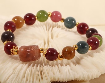 Fortune Bracelet Colored Tourmaline Beaded Bracelet for Women | Give Her a Gift
