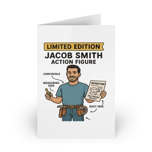 Custom Father's Day Card - Custom Action Figure Inspired Greeting Card, Personalized Card for Dad, Pop Culture Card, Geeky Card