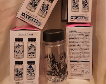 Bandai Four Dragon Ball Z Plastic Bottles with Tops; with Boxes Like New; never used.