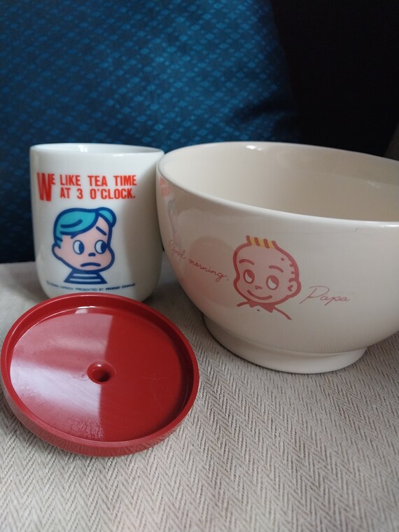 TWO: One Mister Donut Tea Cup + One Bowl. Vintage New - Etsy