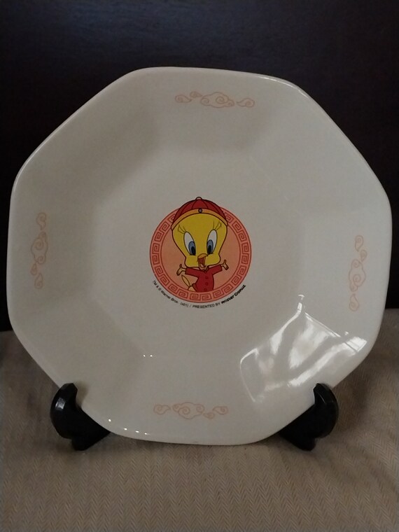 Three-set: Tweety Bird X Mister Donut Plates + 1999 Tea Pot