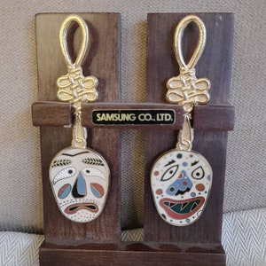 Samsung Korea Collector Spoons - Folk Art Design; like new