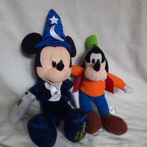 Vintage Disney Japan Mickey Mouse and Goofy Plush Mouse Japan Exclusive Kawaii Collectible.