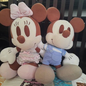 Vintage Sega 2003 Minnie and Mickey Mouse Plush Toy - Disney Kawaii Collectible Exclusive Japan Market