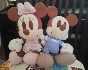 Vintage Sega 2003 Minnie and Mickey Mouse Plush Toy - Disney Kawaii Collectible Exclusive Japan Market