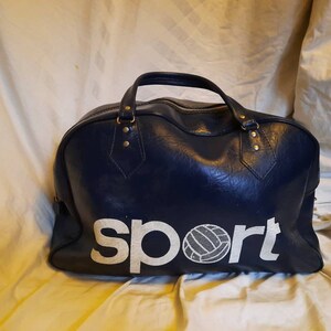 Sac de sport Arena vintage 80's forme sac matelot blanc, bleu et gris