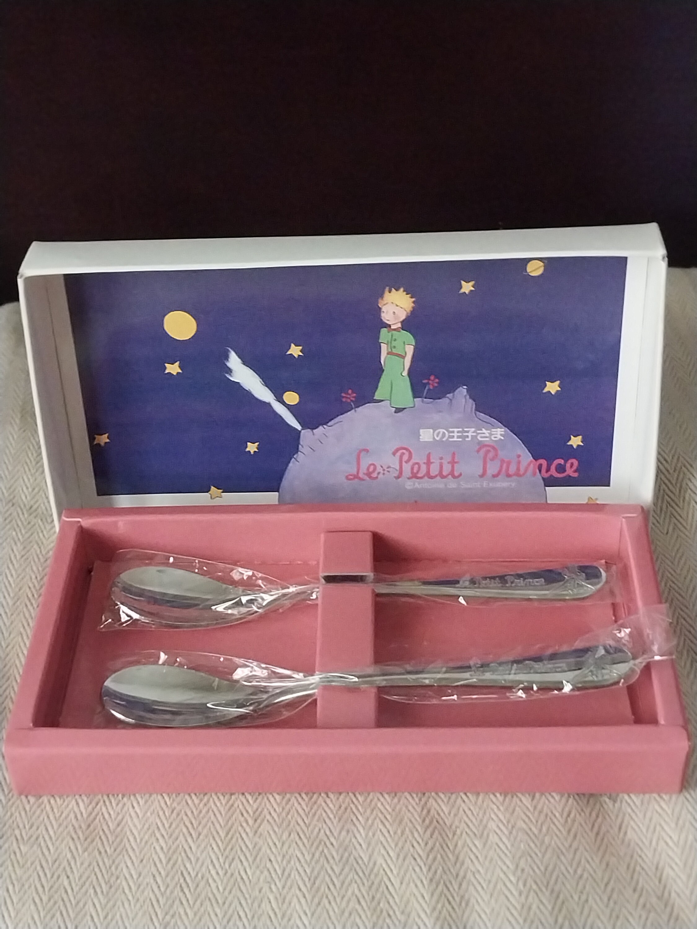 FIVE: RARE Le Petit Prince Small Stir Spoons; New Box, Japan