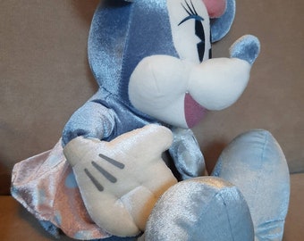 1999 Sega Vintage Minnie Mouse Disney 18jnch Silvery Blue Unique