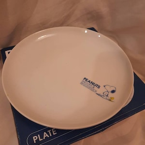 TWO FOR ONE: Peanuts Snoopy & Woodstock Plate in Box Like New; never used. Snoopy Japan.