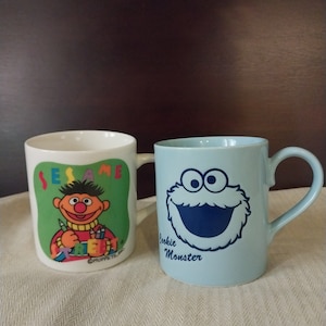 THREE: Sesame Street Mugs; Made for Japan Market. New, Never Used.