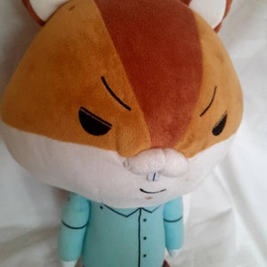 Two for One: Akira Senpai Big Head Plush Paper Rabbit Rope - 12&quot; Kawaii, Japan Exclusive
