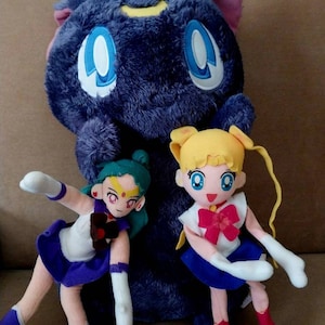 Sailor Moon Bundle: 16&quot; Luna with tag, like new; Two 1994&quot; Vintage Sailor Moon &quot;bendy dolls&quot;