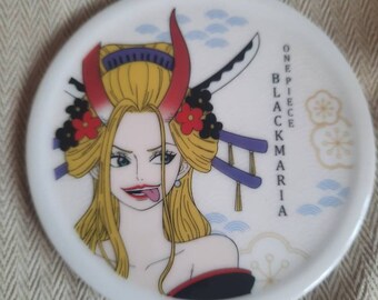 Juego de siete posavasos de cerámica de la colección para niñas de One Piece: hallazgo poco común exclusivo de Japón. Nuevo en caja.