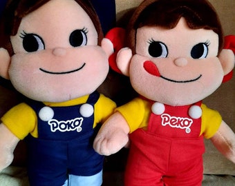 Brand New Peko and Poko Collectible PLUSH Popular Fujita Japan Rare Kawaii Excellent Stuffed Toy