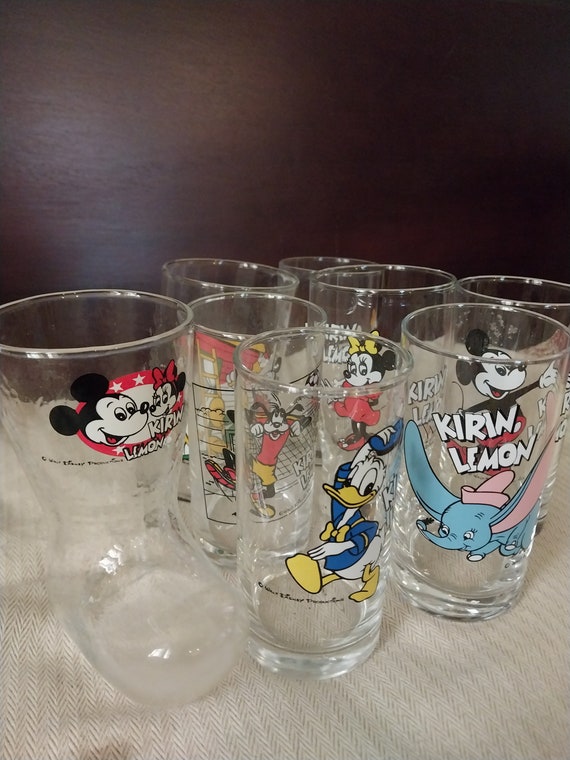VINTAGE 80s Disney Kirin Lemon Assorted Glasses; New - Etsy